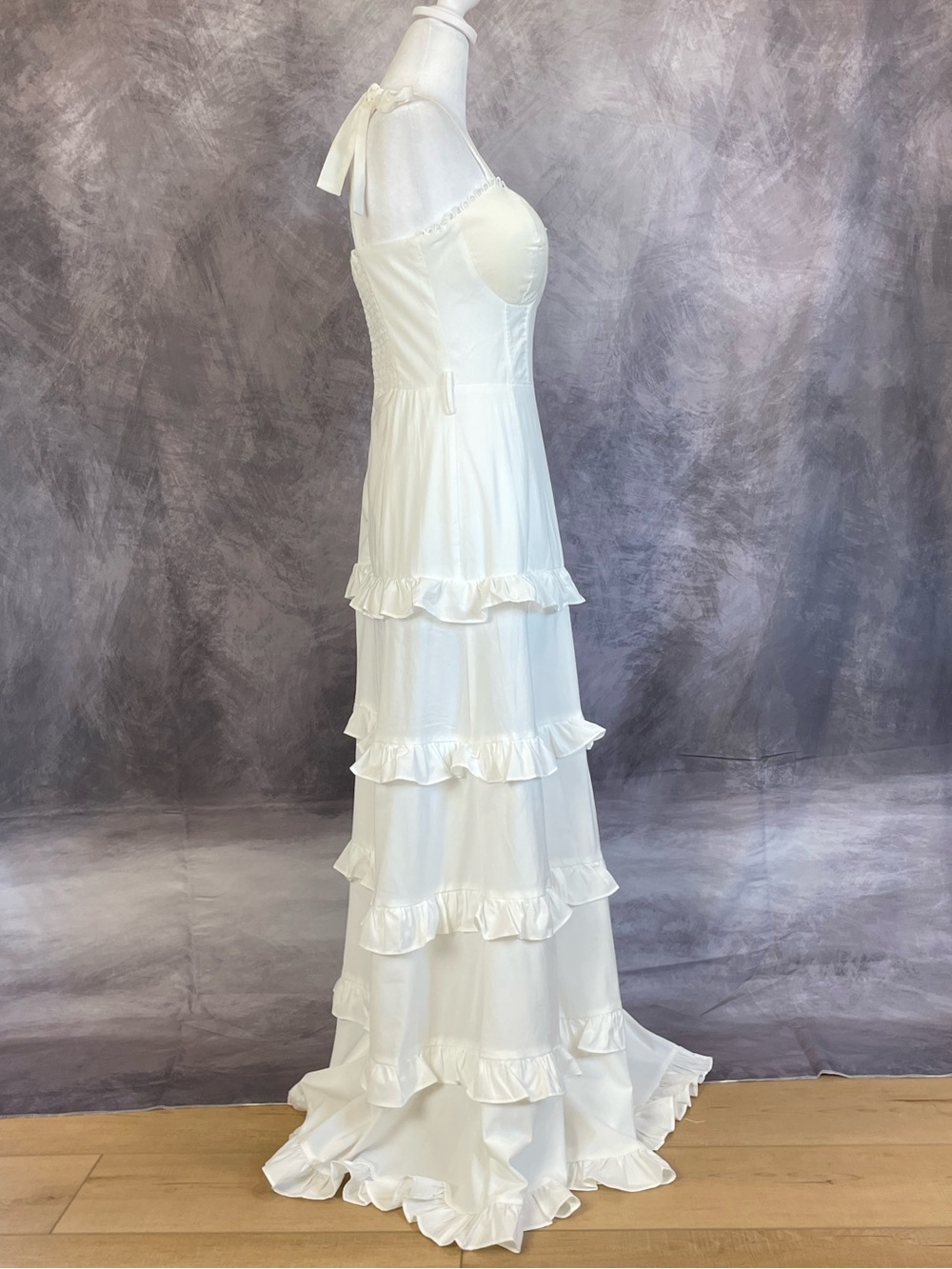 Altar’d State White Ruffled Tiered Maxi Dress size Medium - Picture 3 of 16